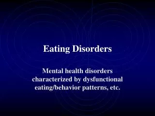 Eating Disorders