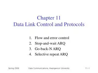 Chapter 11 Data Link Control and Protocols