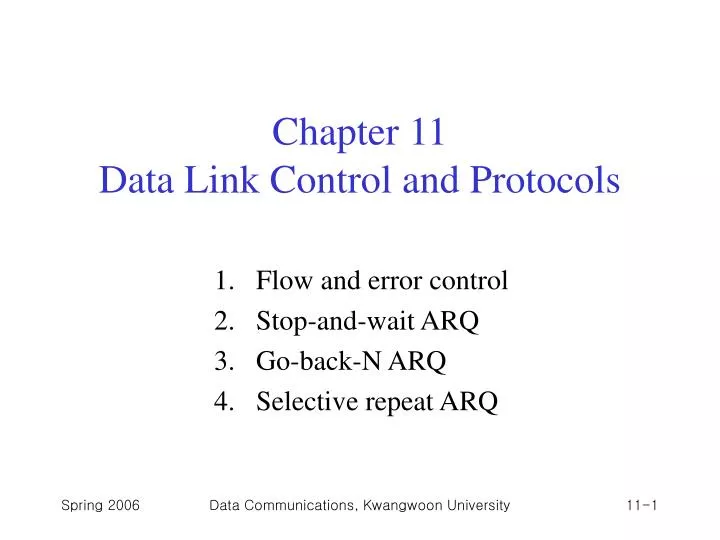 chapter 11 data link control and protocols