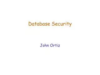 Database Security