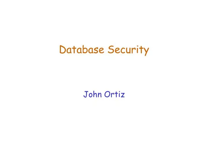 database security