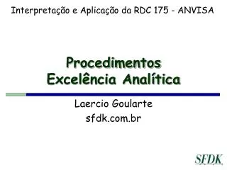 procedimentos excel ncia anal tica