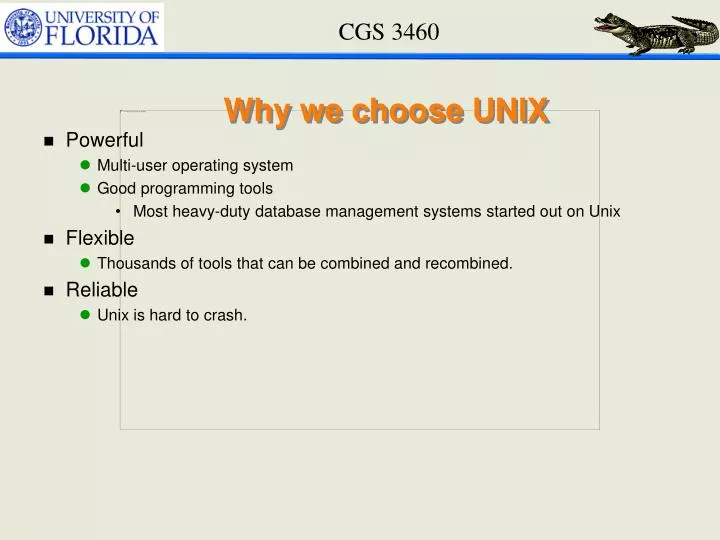 why we choose unix