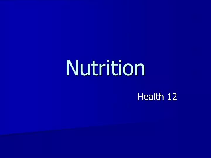 nutrition