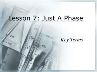 Lesson 7: Just A Phase
