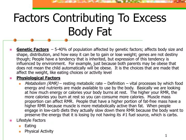 factors contributing to excess body fat