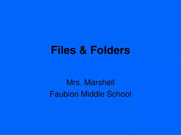 files folders