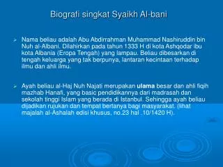 biografi singkat syaikh al bani