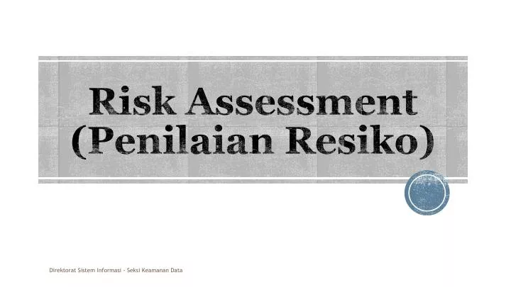 risk assessment penilaian resiko