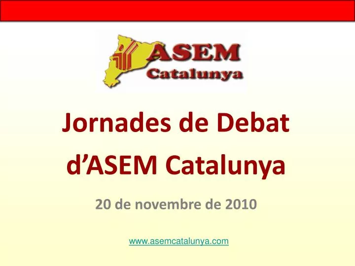 jornades de debat d asem catalunya 20 de novembre de 2010