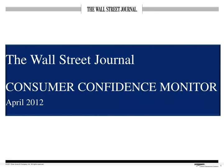 the wall street journal consumer confidence monitor april 2012