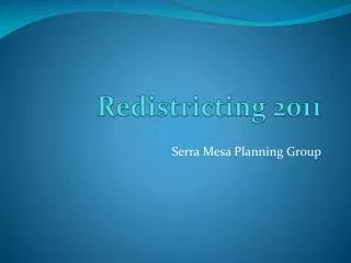 Redistricting 2011