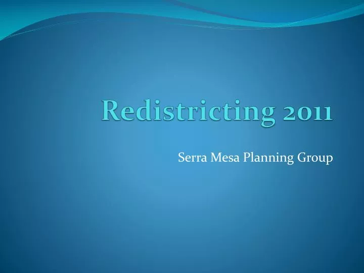 redistricting 2011