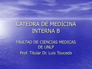 catedra de medicina interna b