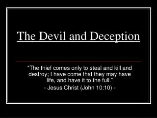 The Devil and Deception