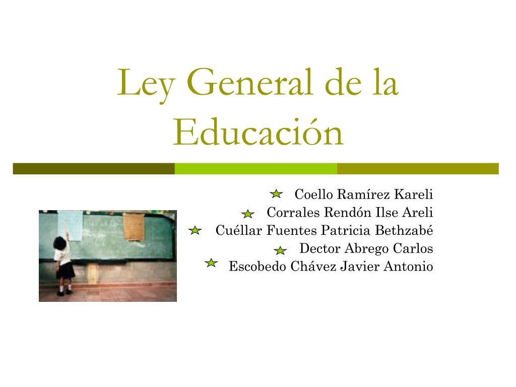 PPT - Ley General de la Educación PowerPoint Presentation, free ...