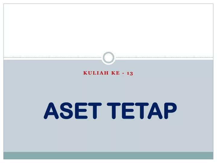 aset tetap