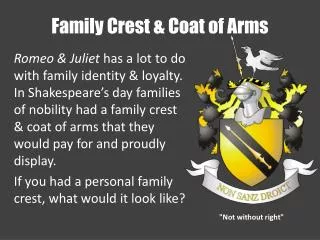 Family Crest &amp; Coat of Arms