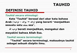 tauhid