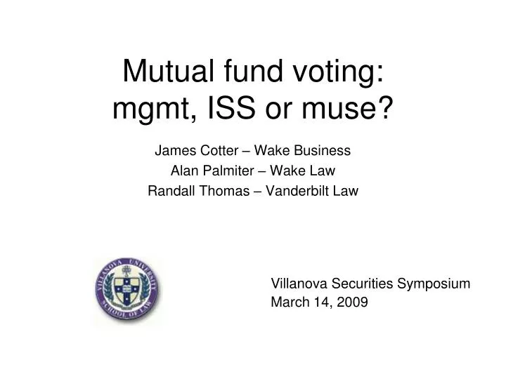 mutual fund voting mgmt iss or muse