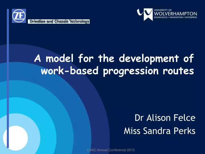 a model for the development of work based progression routes