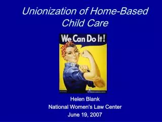 Unionization of Home-Based Child Care