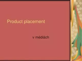 product placement
