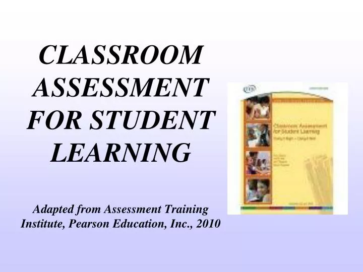 classroom assessment for student learning