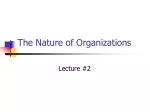 The Nature of Organizations