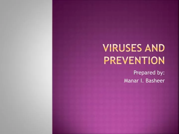 viruses and prevention