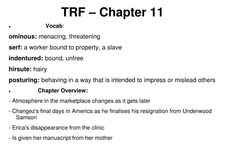 trf chapter 11