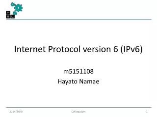 Internet Protocol version 6 (IPv6)