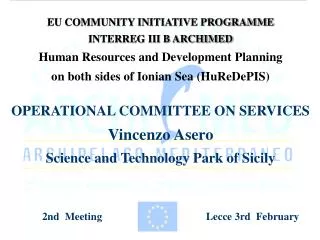 EU COMMUNITY INITIATIVE PROGRAMME INTERREG III B ARCHIMED