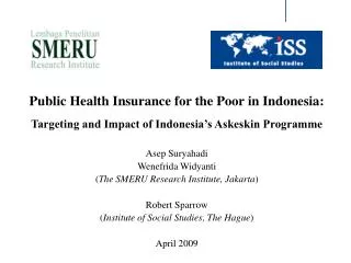 Public Health Insurance for the Poor in Indonesia: