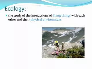 ecology