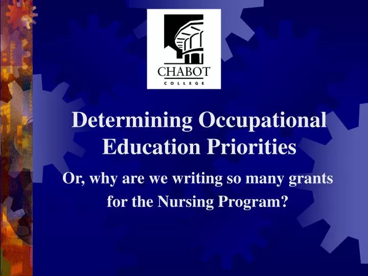 determining occupational education priorities