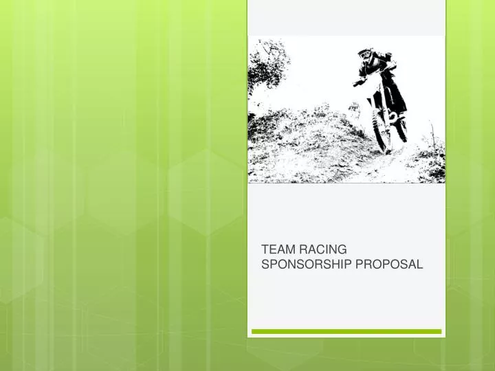 team racing sponsorship proposal