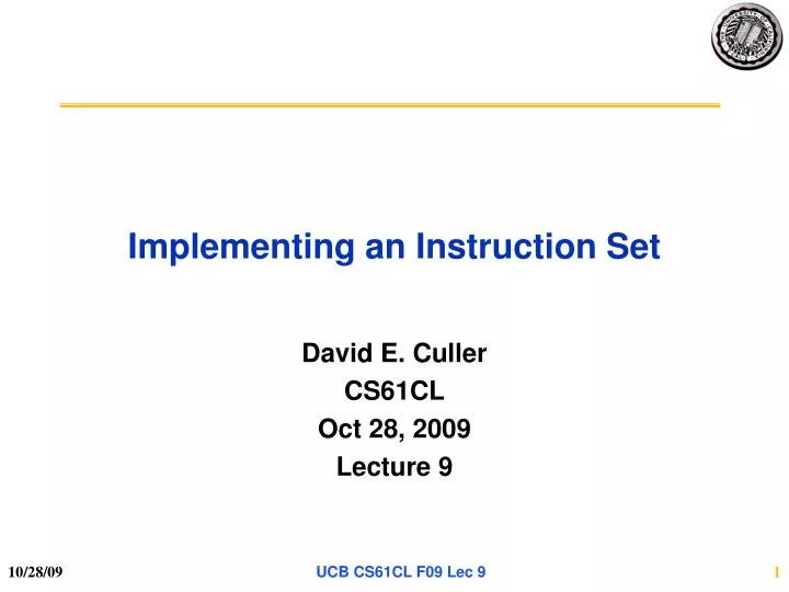 implementing an instruction set