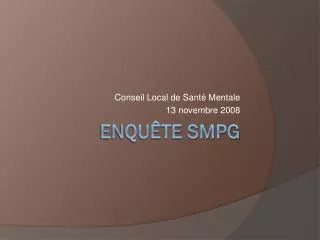 conseil local de sant mentale 13 novembre 2008