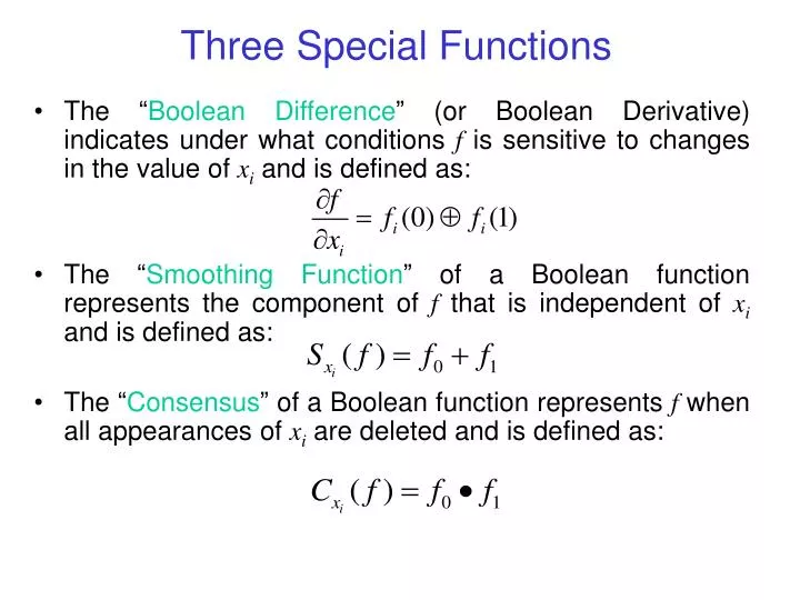 three special functions