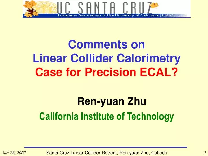 comments on linear collider calorimetry case for precision ecal