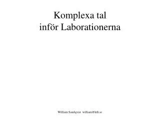 komplexa tal inf r laborationerna