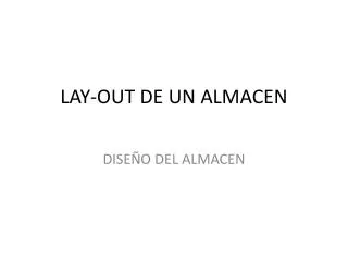lay out de un almacen