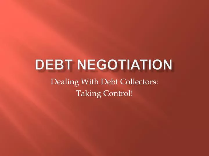 debt negotiation