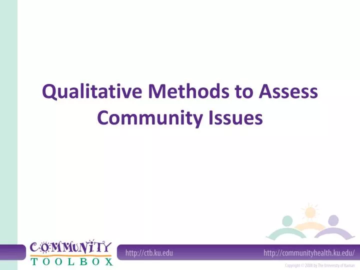 qualitative methods to assess community issues