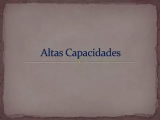 altas capacidades