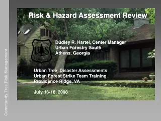Risk &amp; Hazard Assessment Review