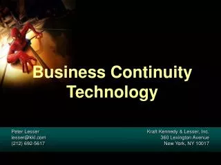 Business Continuity Technology