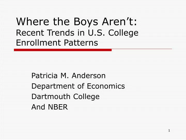where the boys aren t recent trends in u s college enrollment patterns