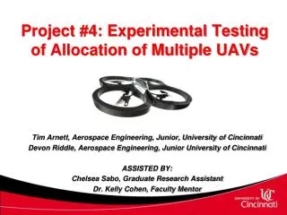 Project #4: Experimental Testing of Allocation of Multiple UAVs